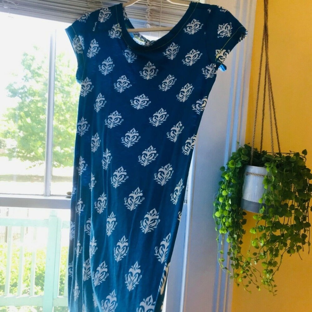 Hatley Cobalt Blue/Lime Detail Summer Dress MED